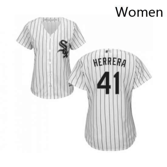 Womens Chicago White Sox 41 Kelvin Herrera Replica White Home Cool Base Baseball Jersey